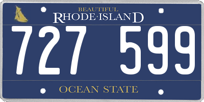 RI license plate 727599