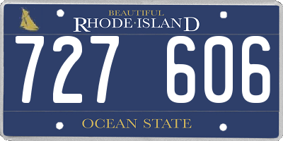 RI license plate 727606