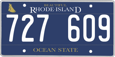 RI license plate 727609