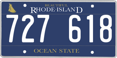 RI license plate 727618