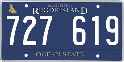 RI license plate 727619