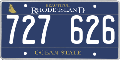 RI license plate 727626