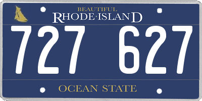 RI license plate 727627