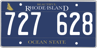 RI license plate 727628