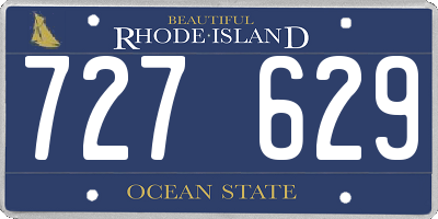 RI license plate 727629