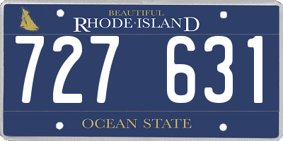RI license plate 727631