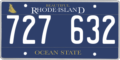 RI license plate 727632