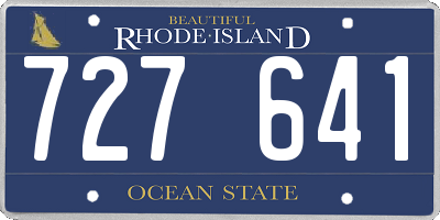 RI license plate 727641