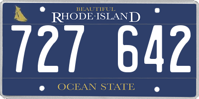 RI license plate 727642