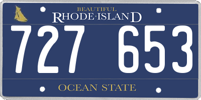 RI license plate 727653