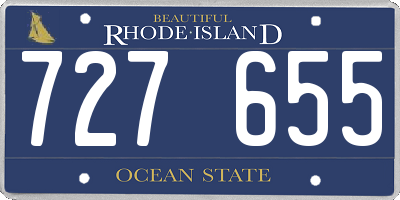 RI license plate 727655