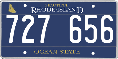 RI license plate 727656