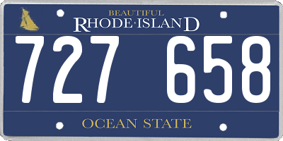 RI license plate 727658