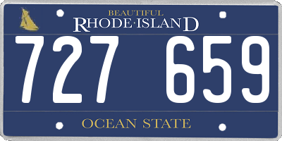 RI license plate 727659