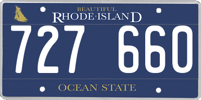 RI license plate 727660