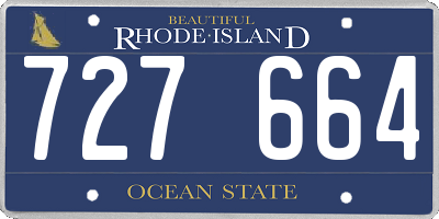 RI license plate 727664