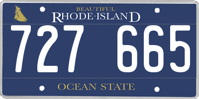 RI license plate 727665