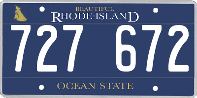 RI license plate 727672