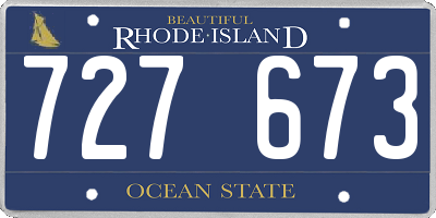 RI license plate 727673