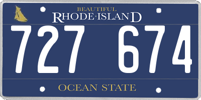 RI license plate 727674