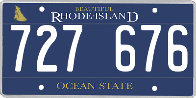 RI license plate 727676
