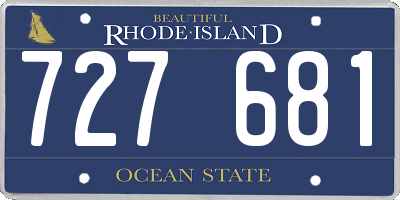 RI license plate 727681