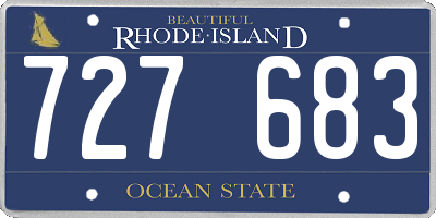 RI license plate 727683