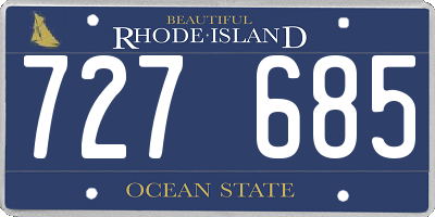 RI license plate 727685