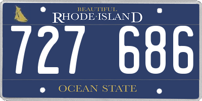 RI license plate 727686