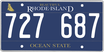 RI license plate 727687