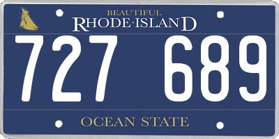 RI license plate 727689