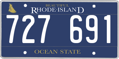 RI license plate 727691