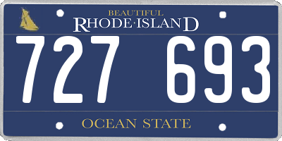 RI license plate 727693