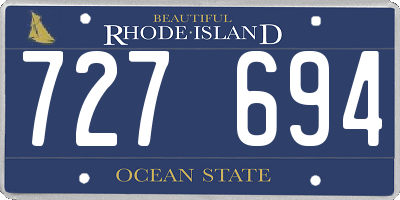RI license plate 727694