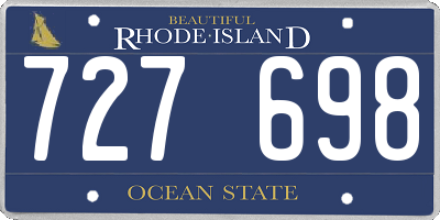 RI license plate 727698