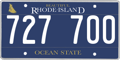 RI license plate 727700