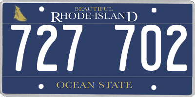 RI license plate 727702