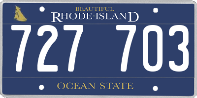 RI license plate 727703