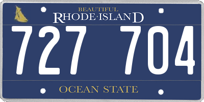RI license plate 727704