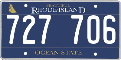 RI license plate 727706
