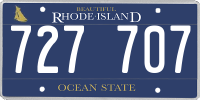 RI license plate 727707