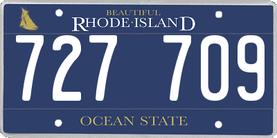 RI license plate 727709