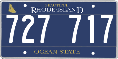RI license plate 727717