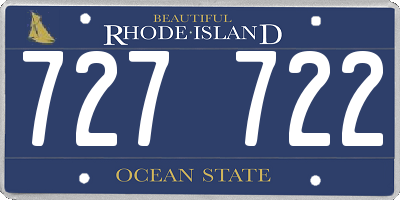 RI license plate 727722