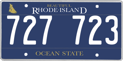 RI license plate 727723