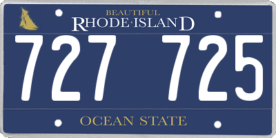 RI license plate 727725