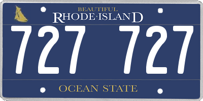 RI license plate 727727