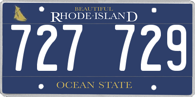 RI license plate 727729