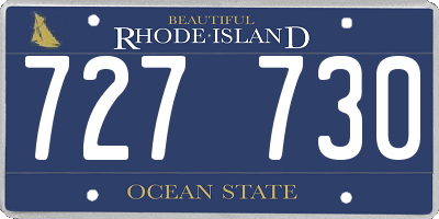 RI license plate 727730