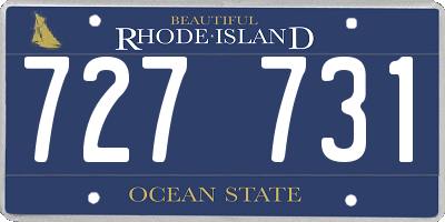 RI license plate 727731